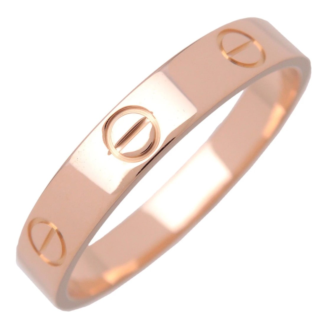 CARTIER MINI LOVE RING 18K PINK GOLD: Cartier Mini Love Ring 18K Pink Gold Brand: Cartier Type/Style: Ring Material: 750PG Color: PG Size: 9US Accessories: None Accessories Notice: When purchasing pre-owned goods, please refer