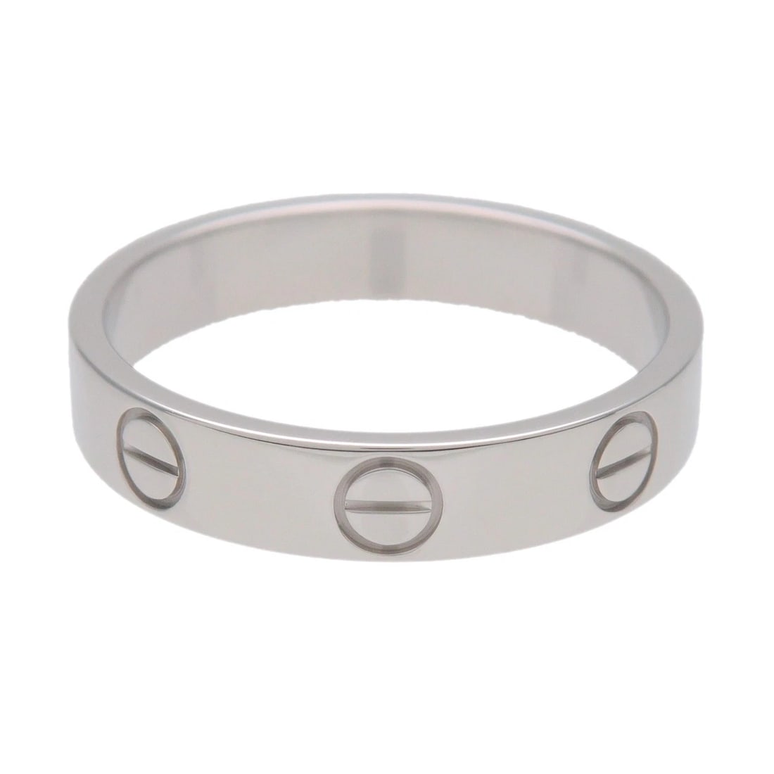 CARTIER MINI LOVE RING 18K WHITE GOLD: Cartier Mini Love Ring 18K White Gold Brand: Cartier Type/Style: Ring Material: 750WG Color: WG Size: 5.75US Accessories: None Accessories Notice: When purchasing pre-owned goods, please r
