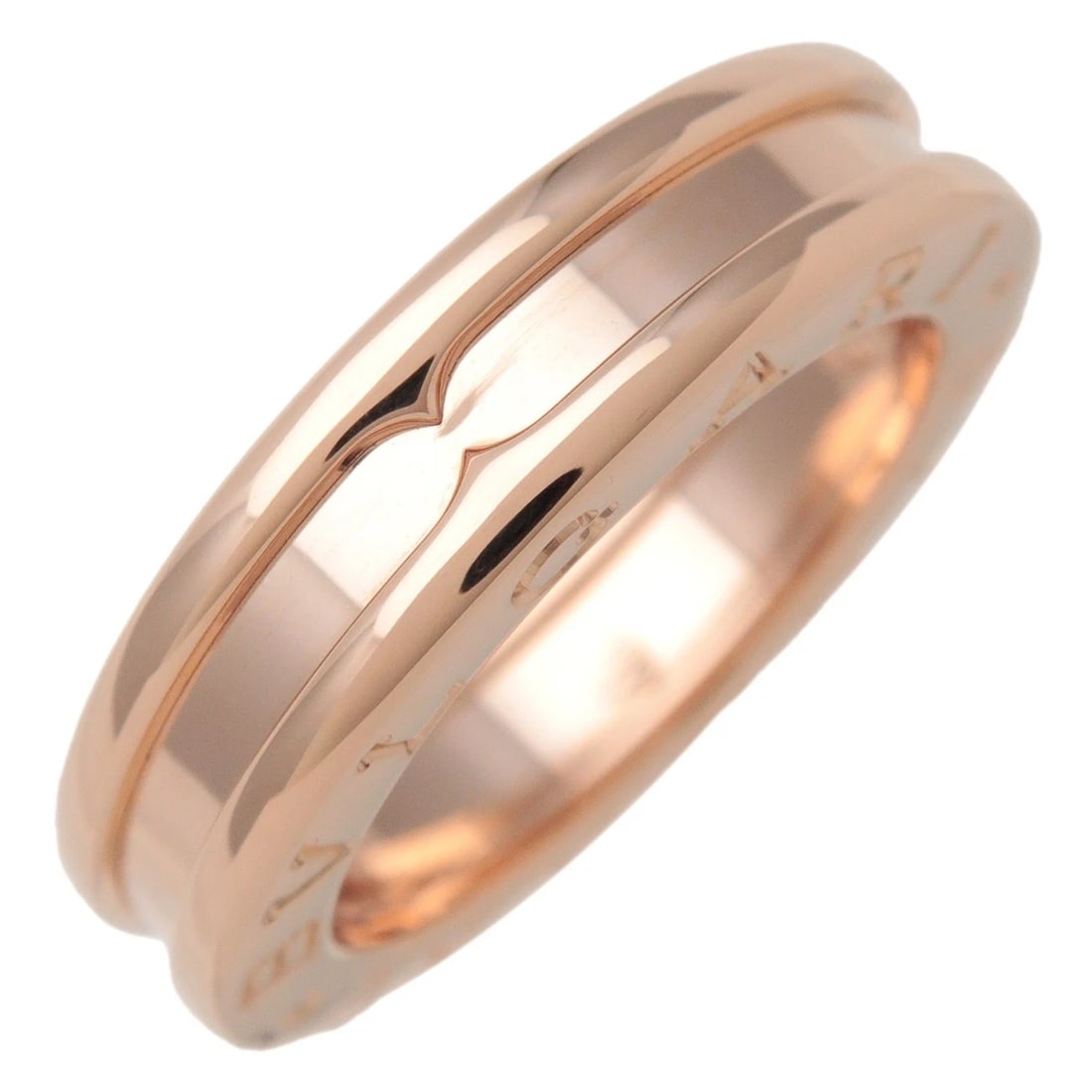 BVLGARI B-ZERO1 1 BAND RING 18K PINK GOLD: Bvlgari B-Zero1 1 Band Ring 18K Pink Gold Brand: Bvlgari Type/Style: Ring Material: 750PG Color: PG Size: 4.5US Accessories: None Accessories Notice: When purchasing pre-owned goods, pleas
