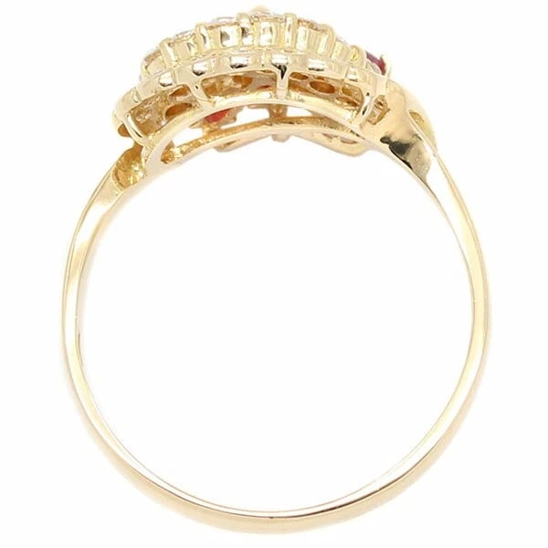 18K YG RUBY DIAMOND RING - 2