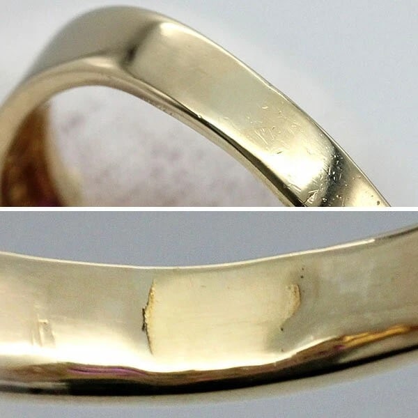 18K YG RUBY DIAMOND RING YELLOW GOLD - 3