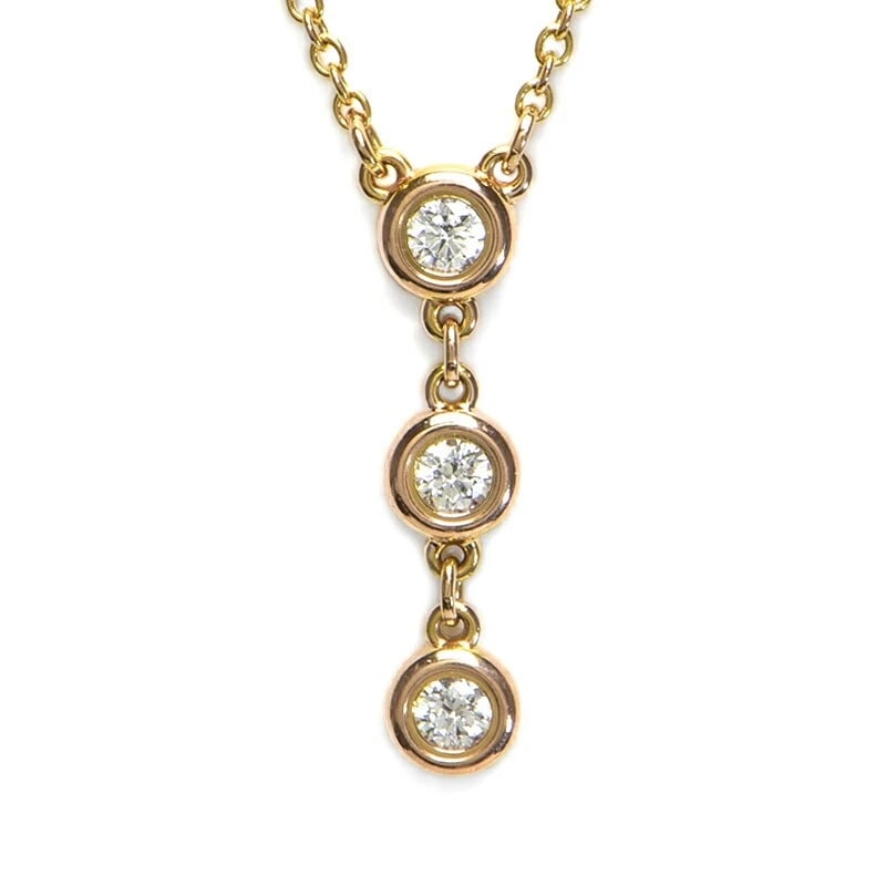 TIFFANY & CO. BY THE YARD DROP PENDANT 18K: Tiffany & Co. By the Yard Drop Pendant 18K Brand: Tiffany & Co. Type/Style: Pendant Material: K18RG Color: RG Size: Effective length 42cm Chain width 1.1mm Motif 4.2mm x 17.9mm (including Vatican)