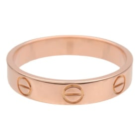 CARTIER MINI LOVE RING 18K PINK GOLD: Cartier Mini Love Ring 18K Pink Gold Brand: Cartier Type/Style: Ring Material: 750PG Color: PG Size: 6.5US Accessories: None Accessories Notice: When purchasing pre-owned goods, please refer to the