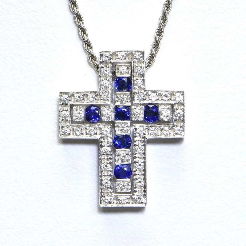 DAMIANI BELLE EPOQUE NECKLACE S 18K WG: Damiani Belle Epoque Necklace S 18K WG Brand: Damiani Type/Style: Necklace Material: K18WG, Main Stone/Creation blue sapphire Color: WG Size: Effective length 42cm Chain width 1.1mm Motif 17.9mm x 22.