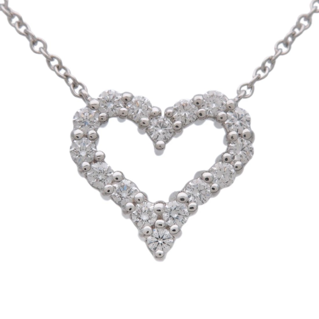 TIFFANY & CO. SENTIMENTAL HEART DIAMOND NECKLACE: Tiffany & Co. Sentimental Heart Diamond Necklace Brand: Tiffany & Co. Type/Style: Necklace Material: PT950 Color: PT Size: W: 12.1 mm H: 10.2 mm D: 3.2 mm Chain Length (Neck Circumference): 41.0 cm