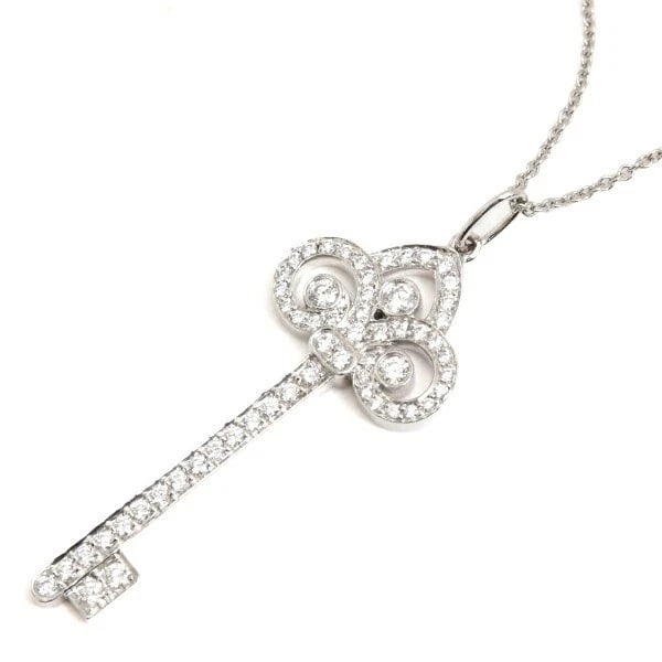 TIFFANY & CO. NECKLACE FLEUR DE LIS KEY DIAMOND NECKLACE (1 of 5)