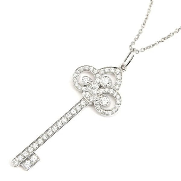 TIFFANY & CO. NECKLACE FLEUR DE LIS KEY DIAMOND NECKLACE (1 of 6)