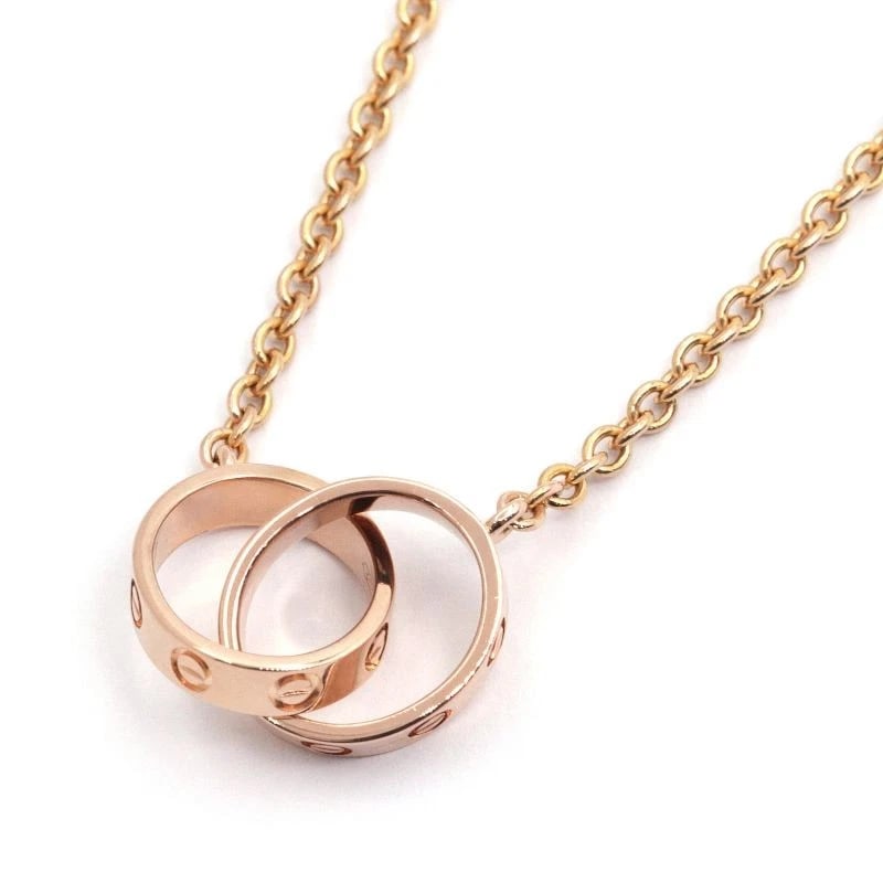 CARTIER LOVE NECKLACE 18K PG: Cartier Love Necklace 18K PG Brand: Cartier Type/Style: Necklace Material: K18PG Color: PG Size: Size Effective length 44cm Chain width 1.7mm 2.5mm x 10.7mm per motif Accessories: None Acc