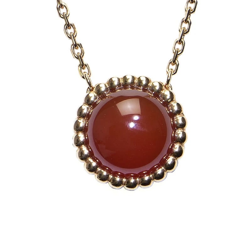 VAN CLEEF & ARPELS PERLÉE COULEUR PENDANT CARNELIAN: Van Cleef & Arpels Perlée Couleur Pendant Carnelian Brand: Van Cleef & Arpels Type/Style: Pendant Material: K18RG, Main Stone/Creation carnelian Color: RG Size: Size Effective length 36cm/40cm Chain 