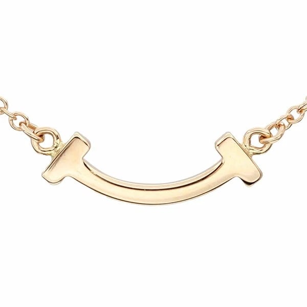 TIFFANY & CO. T SMILE MINI 18K PG NECKLACE: Tiffany & Co. T Smile Mini 18K PG Necklace Brand: Tiffany & Co. Type/Style: Pendant Material: K18PG Color: PG Size: Size Length: Approx. 40.5cm/45.5cm Top: approx. W13.5mm x H3.5mm Accessories: None