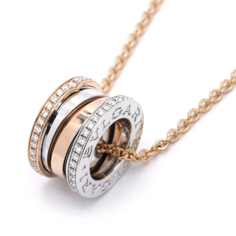 BVLGARI B.ZERO ONE PERFECT MISTAKE NECKLACE: Bvlgari B.Zero One Perfect Mistake Necklace Brand: Bvlgari Type/Style: Necklace Material: K18PG K18WG Color: PG WG Size: Size Effective length 39cm/42.5cm/45cm Motif diameter 14.9mm Motif thickness