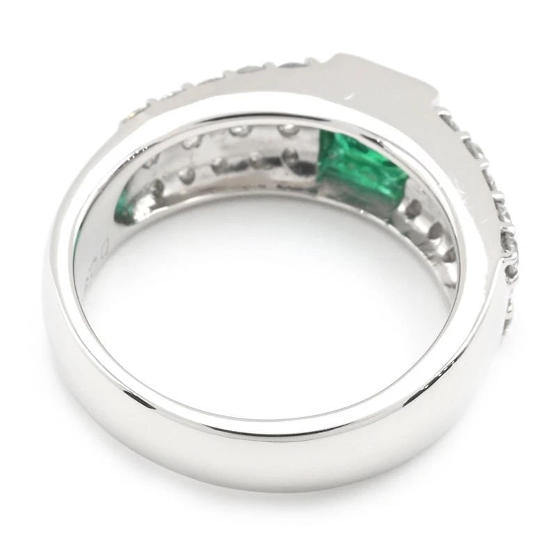 EMERALD RING PT900 DIAMOND EMERALD - 2