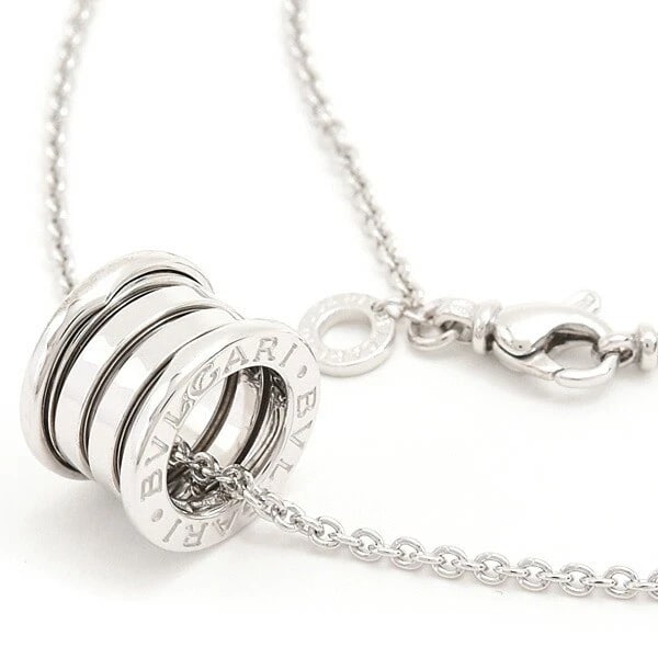 BVLGARI NECKLACE B-ZERO1 WHITE GOLD: Bvlgari Necklace B-ZERO1 White Gold Brand: Bvlgari Type/Style: Necklace Material: 750WG Color: WG Size: Length: Chain 41.5cm, Pendant: Width 10.2mm x Diameter 14.4mm Accessories: None Acce
