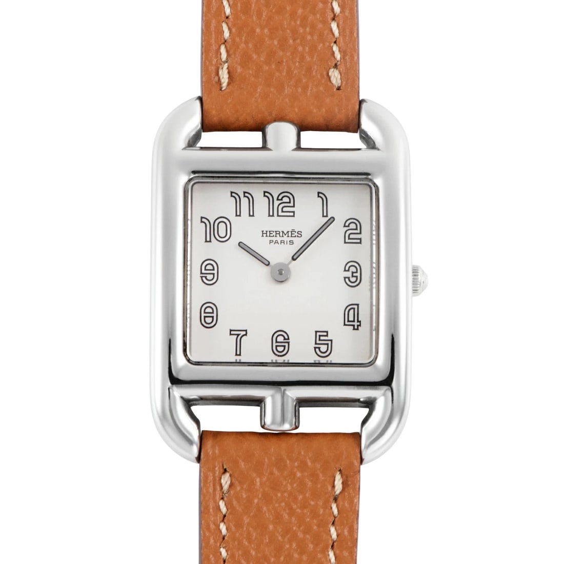 HERMES CAPE COD STAINLESS STEEL WATCH QUARTZ WATCH: HERMES Cape Cod Stainless Steel Watch Quartz Watch Brand: HERMES Type: Wristwatch Material: Stainless Steel Color: Dial color silver Size: Case diameter: Height approx. 33mm x Width approx. 23mm