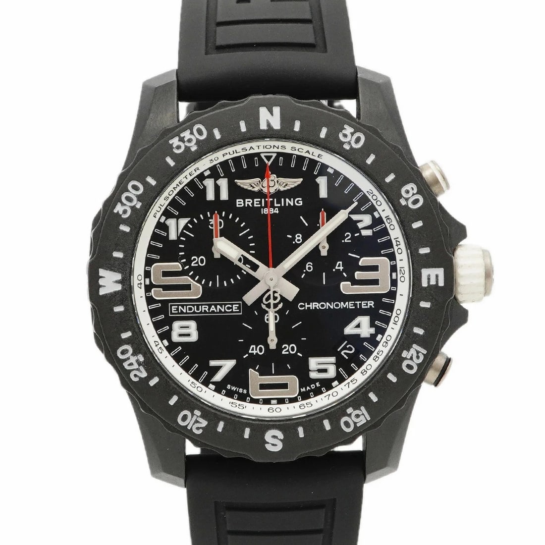 BREITLING ENDURANCE PRO BLACK DIAL WATCH QUARTZ WATCH: Breitling Endurance Pro Black Dial Watch Quartz Watch Brand: BREITLING Type: Wristwatch Material: rubber Color: Dial color black Size: Case: Width approx. 45.0mm Arm circumference: approx. 21cm