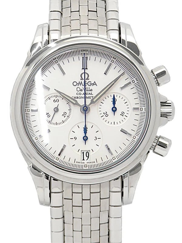 OMEGA DE VILLE CO-AXIAL CHRONOMETER AUTOMATIC WATCH: OMEGA De Ville Co-Axial Chronometer Automatic Watch Brand: OMEGA Type: Wristwatch Material: Stainless Steel Color: Dial color silver Size: Size Case: Diameter approx. 34mm Arm circumference: maximum