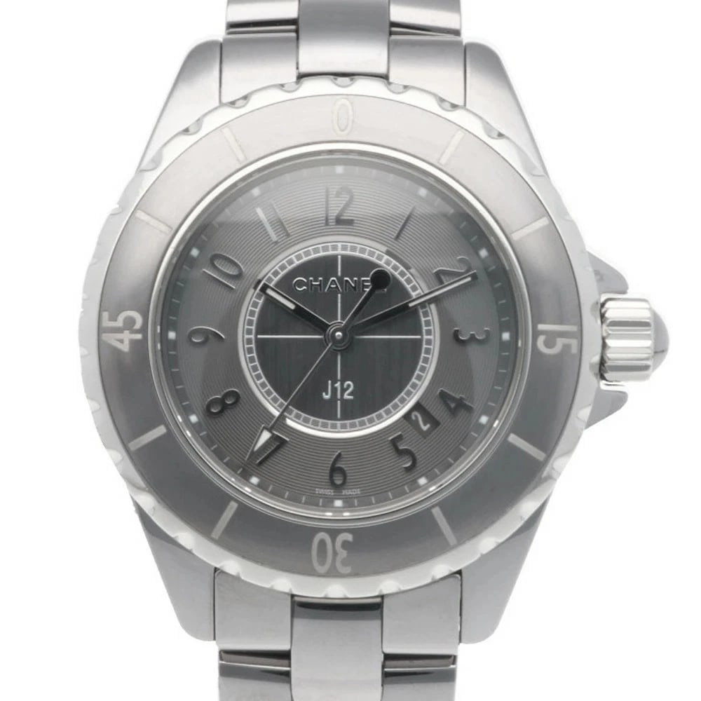 CHANEL J12 CHROMATIC QUARTZ WATCH: CHANEL J12 Chromatic Quartz Watch Brand: CHANEL Type: Wristwatch Material: Stainless Steel Color: Dial color black Size: watch face: 33.5mm Accessories: None Accessories Notice: When purchasing
