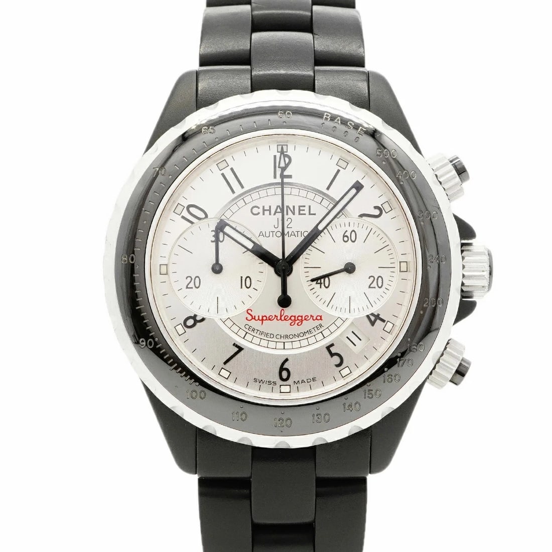 CHANEL J12 SUPERLEGGERA SILVER DIAL WATCH AUTOMATIC WATCH: Chanel J12 Superleggera Silver Dial Watch Automatic Watch Brand: CHANEL Type: Wristwatch Material: Stainless Steel Color: Dial color silver Size: Case: Width approx. 41.0mm Arm circumference: approx. 