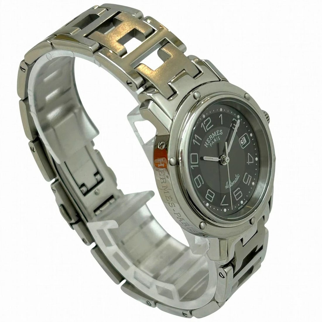 HERMES CLIPPER AUTOMATIC DATE BOYS GRAY DIAL WATCH - 3