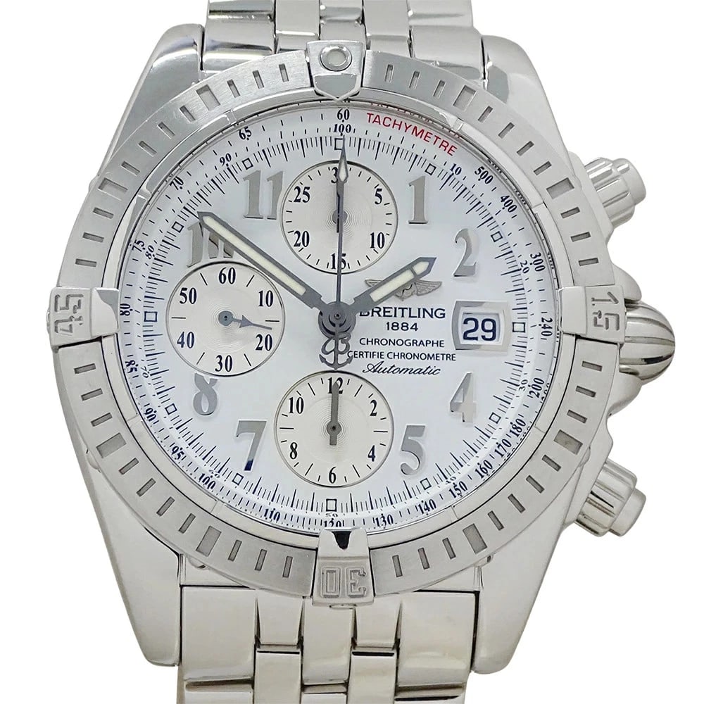 BREITLING CHRONOMAT EVOLUTION WATCH DATE AUTOMATIC SILVER WATCH - 2