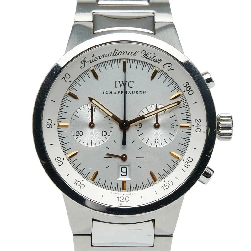 IWC GST QUARTZ WATCH SILVER WATCH: IWC GST Quartz Watch Silver Watch Brand: IWC Type: Wristwatch Material: Stainless Steel Color: Dial color silver Size: Arm circumference: approx. 15.5cm Accessories: None Accessories Notice: When