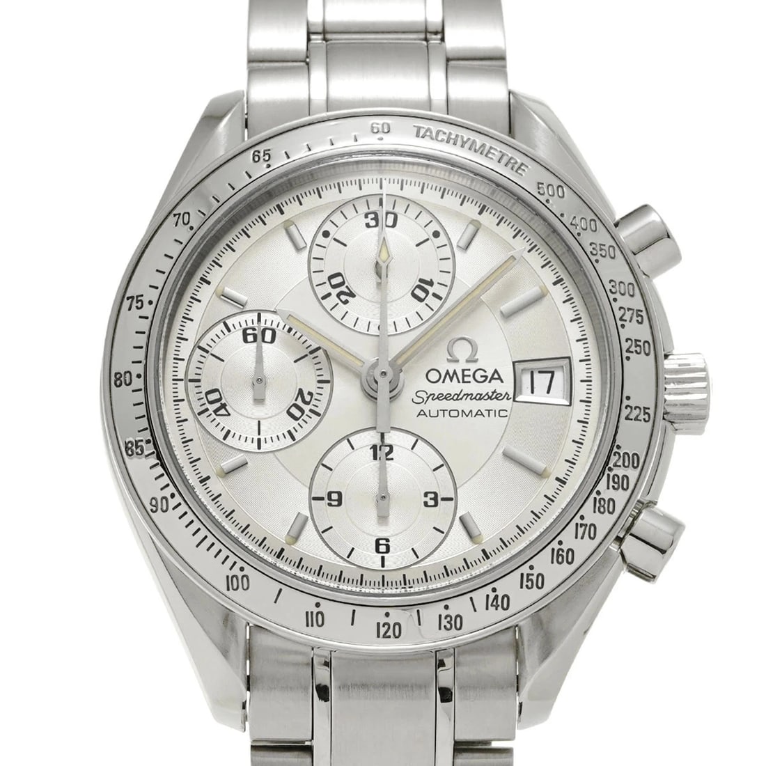 OMEGA SPEEDMASTER DATE SILVER WATCH AUTOMATIC WATCH - 4