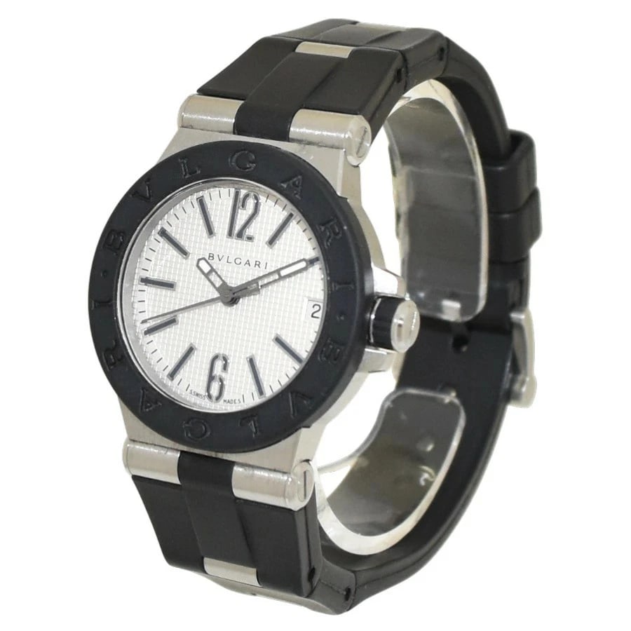 BVLGARI WATCH DIAGONO QUARTZ IVORY BLACK WATCH (1 of 2)