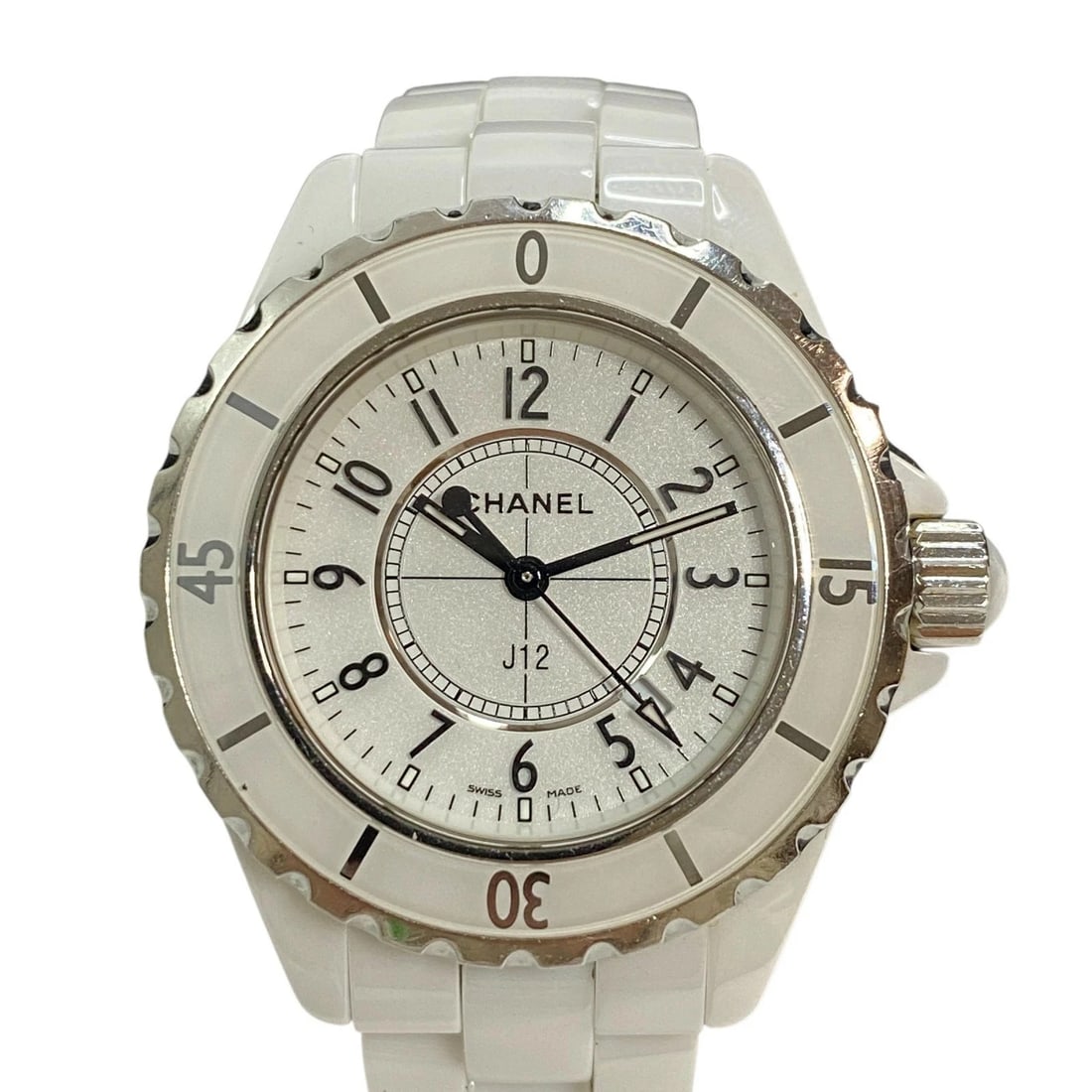TAG HEUER AQUARACER QUARTZ WATCH SILVER: Tag Heuer Aquaracer Quartz Watch Silver Brand: CHANEL Type: Wristwatch Material: ceremic Color: Dial color white Size: Case: approx. 33mm x 33mm Arm circumference: approx. 14cm Accessories: None