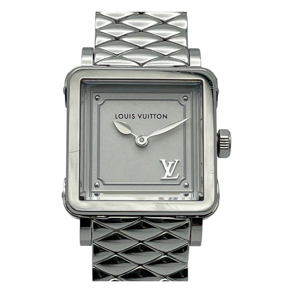 LOUIS VUITTON AMPLISE PM WATCH SQUARE WHITE DIAL QUARTZ: LOUIS VUITTON Amplise PM Watch Square White Dial Quartz Brand: LOUIS VUITTON Type: Wristwatch Material: Stainless Steel Color: Dial color white Size: Case diameter: approx. H23mm approx. W23mm Maximum