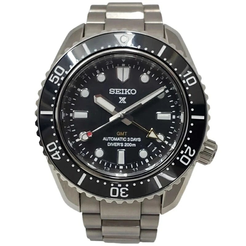 SEIKO PROSPEX AUTOMATIC WINDING WATCH BLACK DIAL: SEIKO PROSPEX Automatic Winding Watch Black Dial Brand: SEIKO Type: Wristwatch Material: Stainless Steel Color: Dial color black Size: Case: 40mm (excluding crown) Arm circumference: 17cm