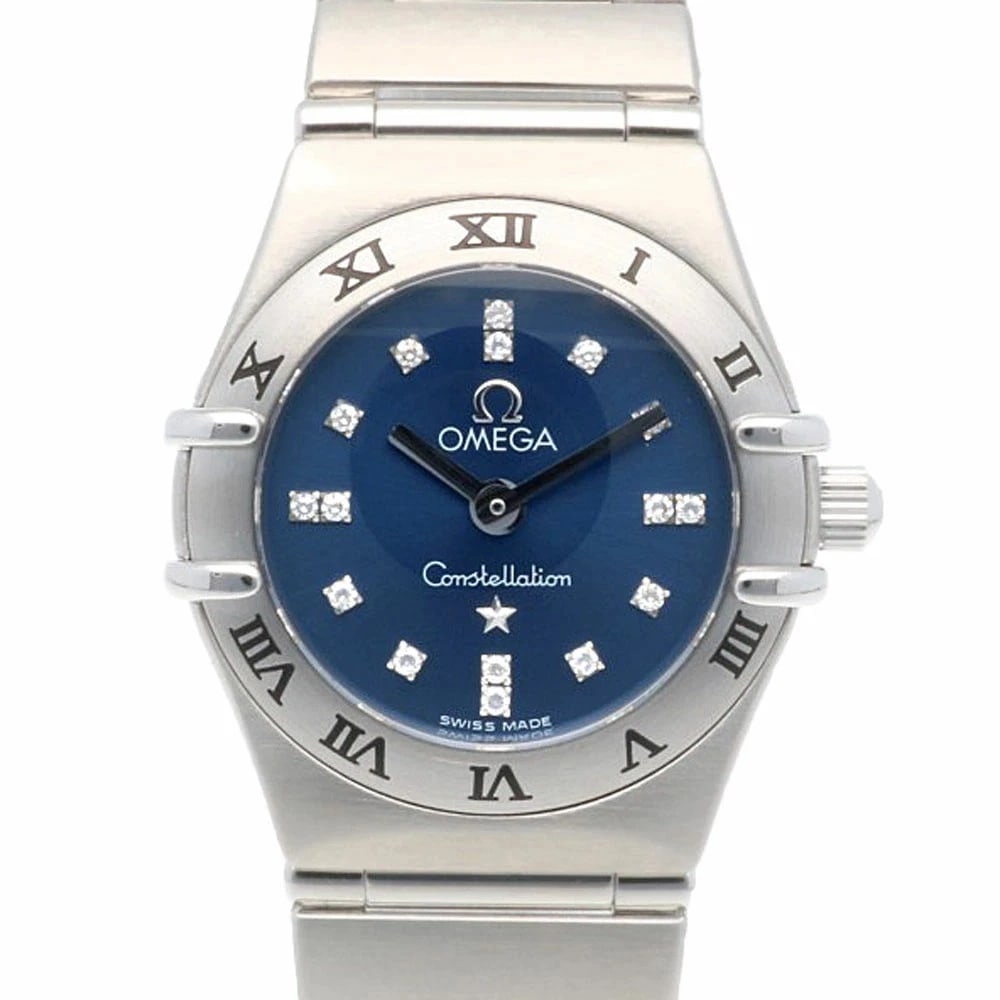 OMEGA CONSTELLATION MINI WATCH QUARTZ JAPAN LIMITED: Omega Constellation Mini Watch Quartz Japan Limited Brand: OMEGA Type: Wristwatch Material: Stainless steel Color: Dial color blue Size: watch face 22.0mm Accessories: None Accessories Not