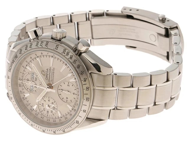 OMEGA SPEEDMASTER DAY DATE WATCH AUTOMATIC SILVER DIAL - 3