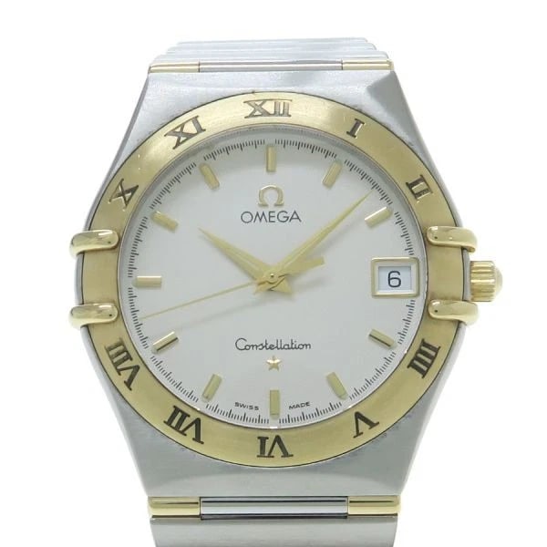 OMEGA CONSTELLATION SILVER STAINLESS STEEL WATCH: OMEGA Constellation Silver Stainless Steel Watch Brand: OMEGA Type: Wristwatch Material: SS YG Color: Dial color Black Size: case size 33mm Accessories: None Accessories Notice: When purchasing
