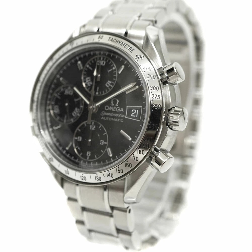 OMEGA SPEEDMASTER BLACK DIAL WATCH AUTOMATIC DATE - 2