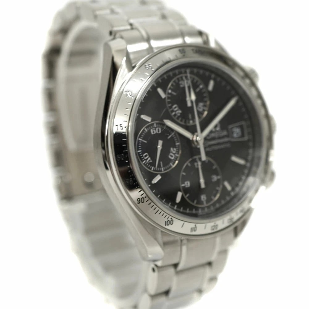 OMEGA SPEEDMASTER BLACK DIAL WATCH AUTOMATIC DATE - 3