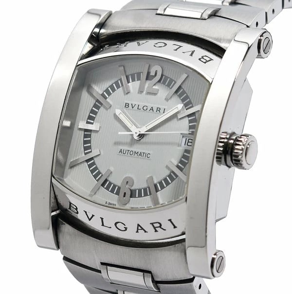 BVLGARI ASHOMA JAPAN LIMITED MODEL DATE WHITE DIAL WATCH: BVLGARI Ashoma Japan Limited Model Date White Dial Watch Brand: BVLGARI Type: Wristwatch Material: Stainless Steel / Stainless Steel Color: Dial color White Size: 38mm (excluding crown) Bracelet