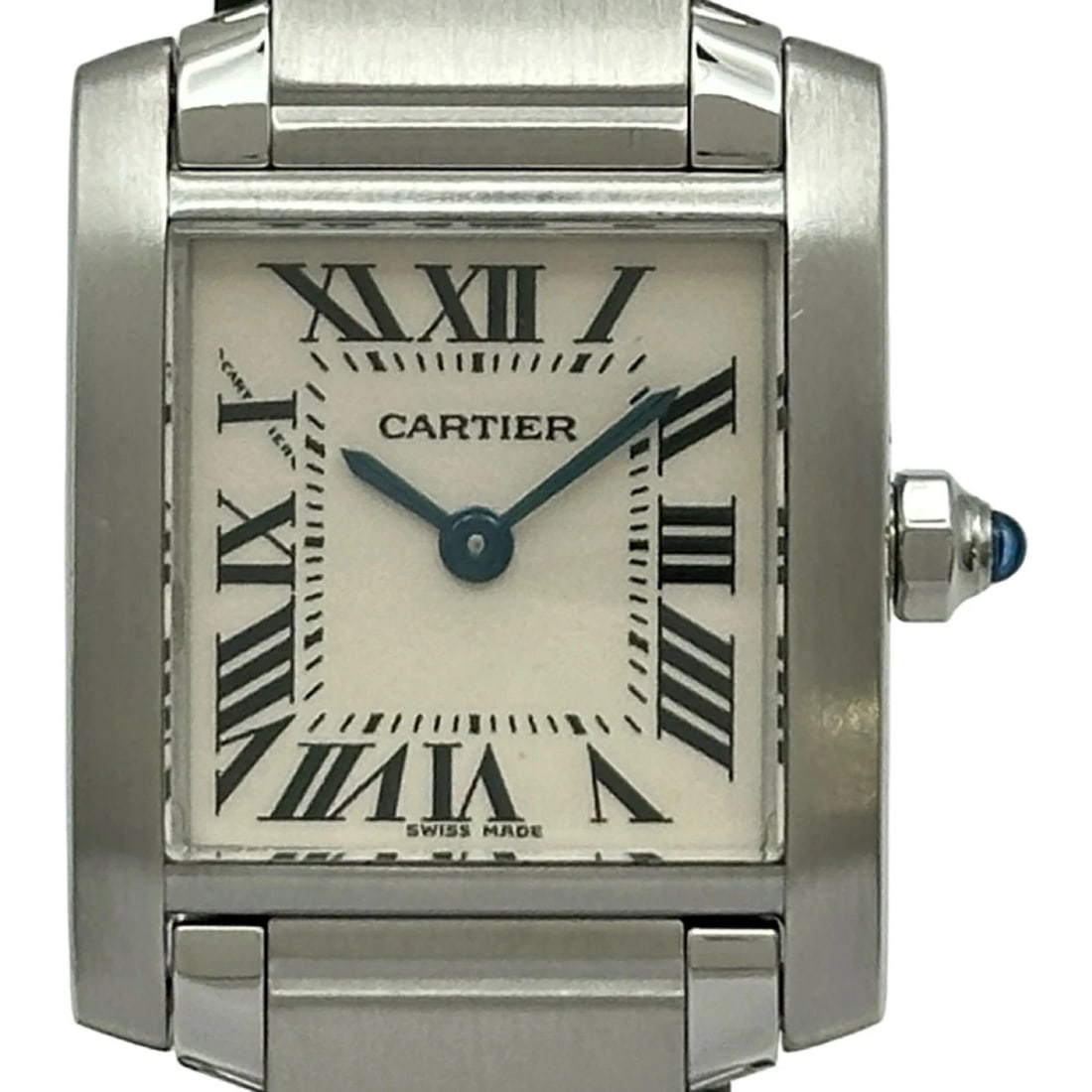 CARTIER TANK FRANCAISE SILVER QUARTZ WATCH: Cartier Tank Francaise Silver Quartz Watch Brand: Cartier Type: Wristwatch Material: Stainless Steel / Stainless Steel Color: Dial color Silver / White Size: Arm circumference approx. 14cm Case Case