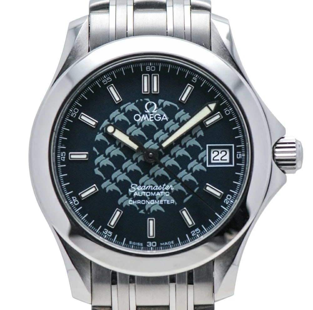 OMEGA SEAMASTER JACQUES MAYOL WATCH: OMEGA Seamaster Jacques Mayol Watch Brand: OMEGA Type: Wristwatch Material: ss Color: Dial color blue Size: Case size 36mm (excluding crown) Accessories: None Accessories Notice: When purchasing