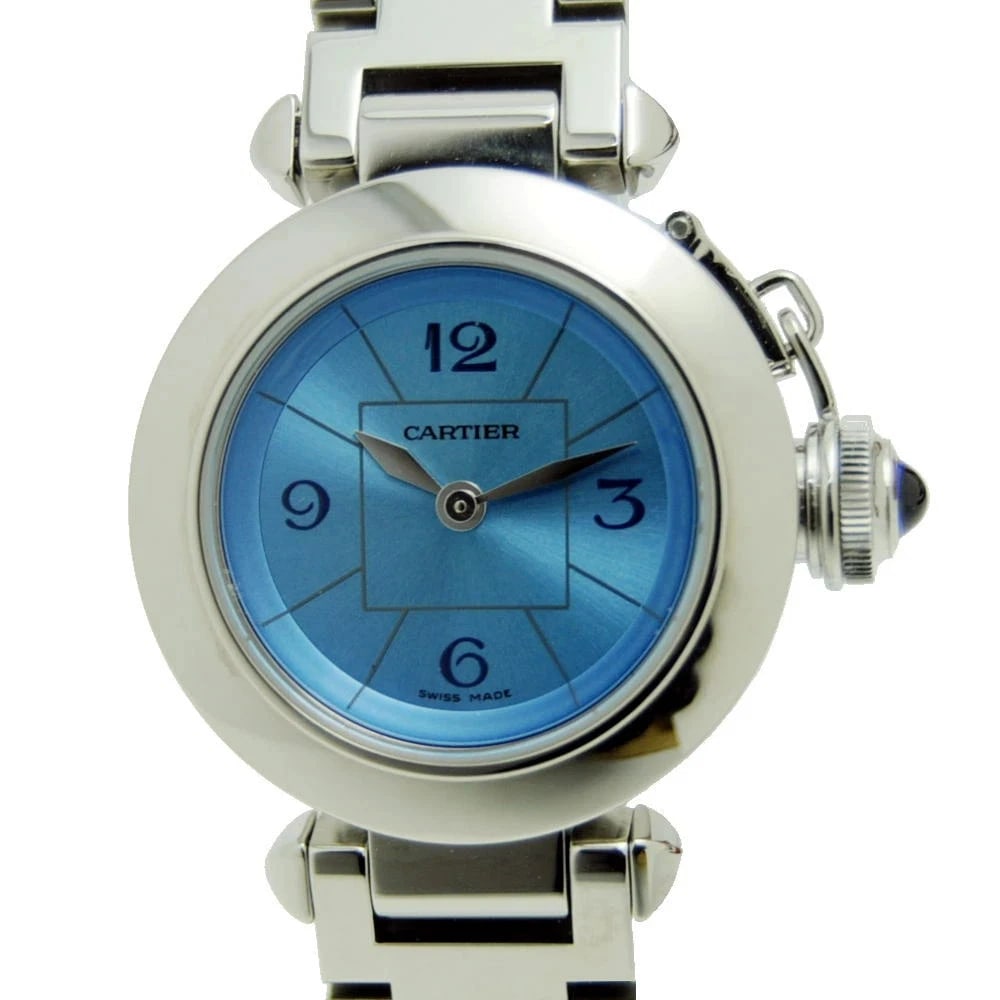 CARTIER MISS PASHA BLUE QUARTZ WATCH (1 of 2)