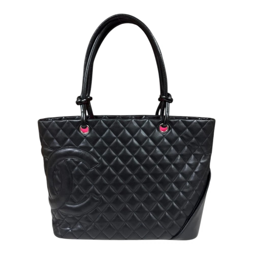 CHANEL TOTE BAG LEATHER: CHANEL Tote Bag leather Brand: CHANEL Type/Style: Tote Bag Material: Exterior Material leather Color: Exterior Color black Size: W11.8 x H9.8 x D5.9inch Accessories: None Accessories Notic