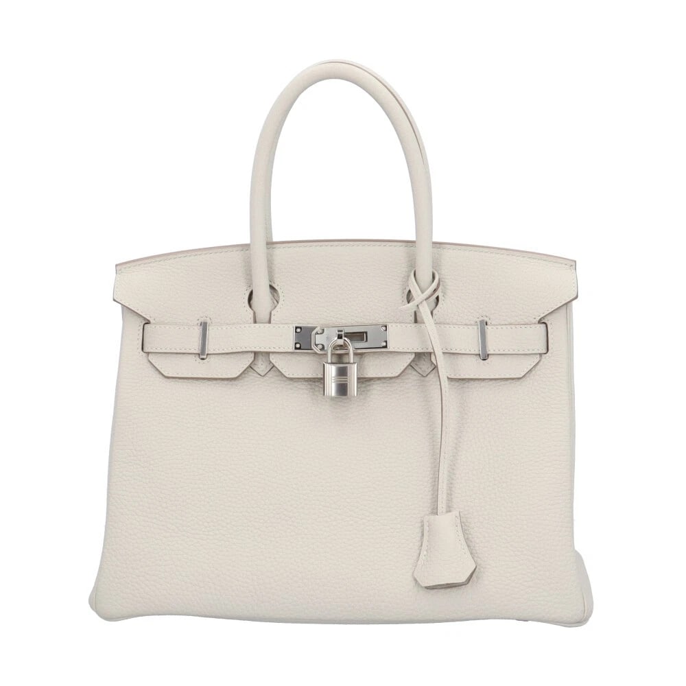 HERMES HANDBAG LEATHER: HERMES Handbag leather Brand: HERMES Type/Style: Handbag Material: Exterior Material leather Color: Exterior Color white Size: W11.8 x H8.3 x D6.1inch Handle:12.2inch Accessories: None Accessories