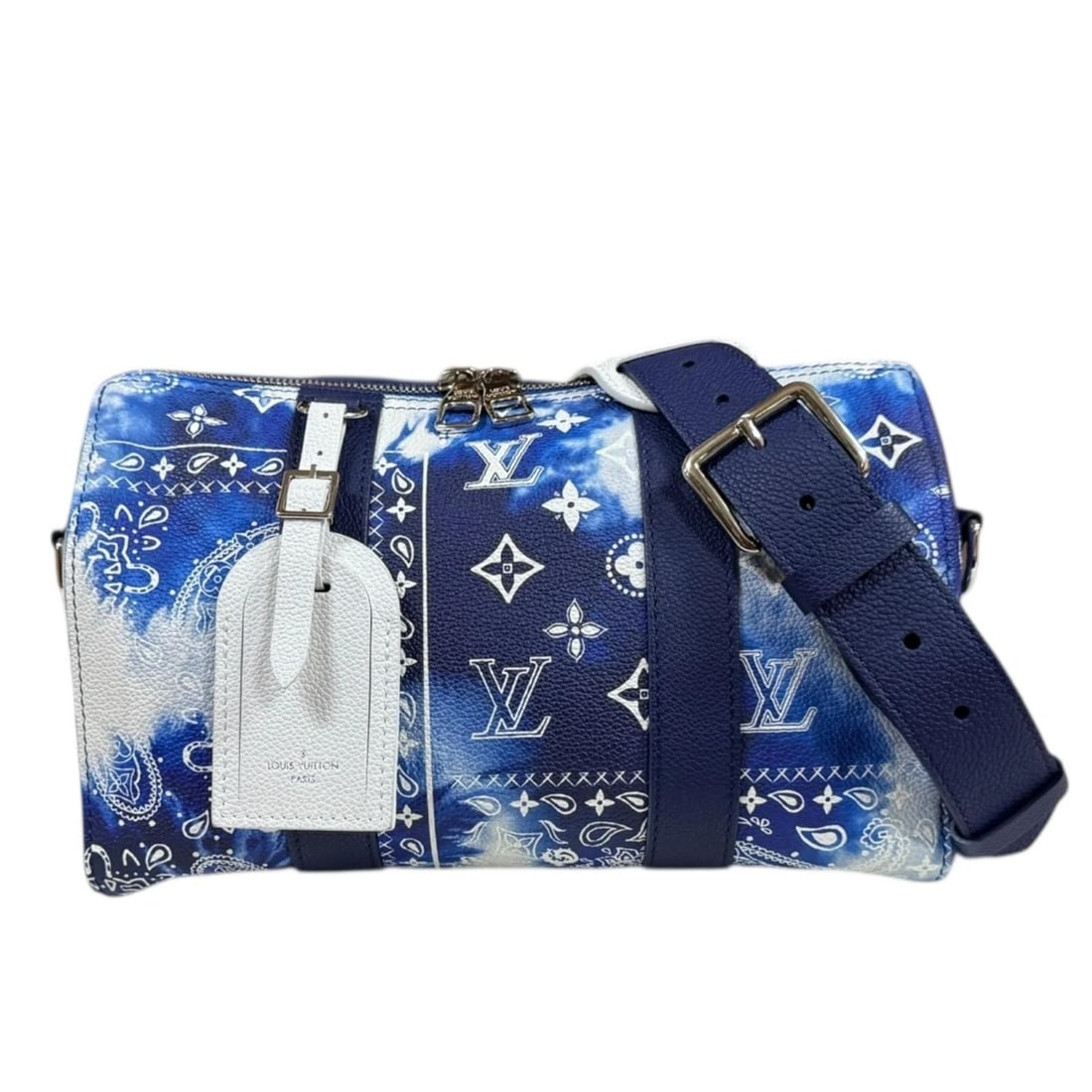 LOUIS VUITTON SHOULDER BAG CROSS BODY: LOUIS VUITTON Shoulder Bag Cross Body Brand: LOUIS VUITTON Type/Style: Shoulder Bag Material: Exterior Material Monogram Bandana Canvas Color: Exterior Color blue / white Size: W10.6 x H6.5 x D5.1inch