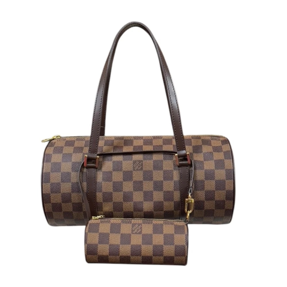 LOUIS VUITTON HANDBAG DAMIER CANVAS: LOUIS VUITTON Handbag Damier canvas Brand: LOUIS VUITTON Type/Style: Handbag Material: Exterior Material Damier canvas Color: Exterior Color Brown Size: W11.8 x H5.9 x D5.9inch Handle:19.3inch Acc