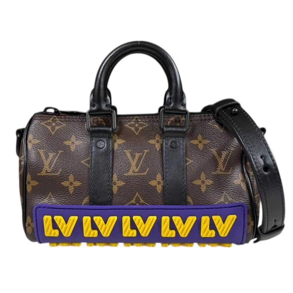 LOUIS VUITTON SHOULDER BAG MONOGRAM CANVAS: LOUIS VUITTON Shoulder Bag Monogram canvas Brand: LOUIS VUITTON Type/Style: Shoulder Bag Material: Exterior Material Monogram canvas Color: Exterior Color Brown / purple x yellow Size: W8.3 x H5.5 x D