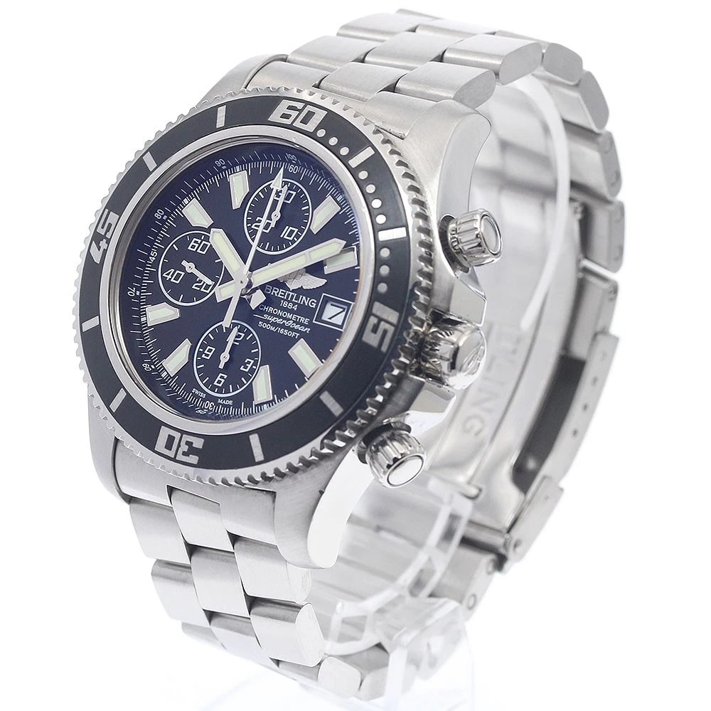 BREITLING SUPER OCEAN CHRONOGRAPH BLACK AUTOMATIC WATCH - 2