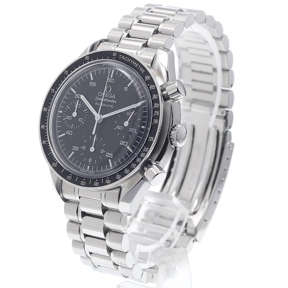 OMEGA SPEEDMASTER CHRONOGRAPH BLACK AUTOMATIC WATCH - 2