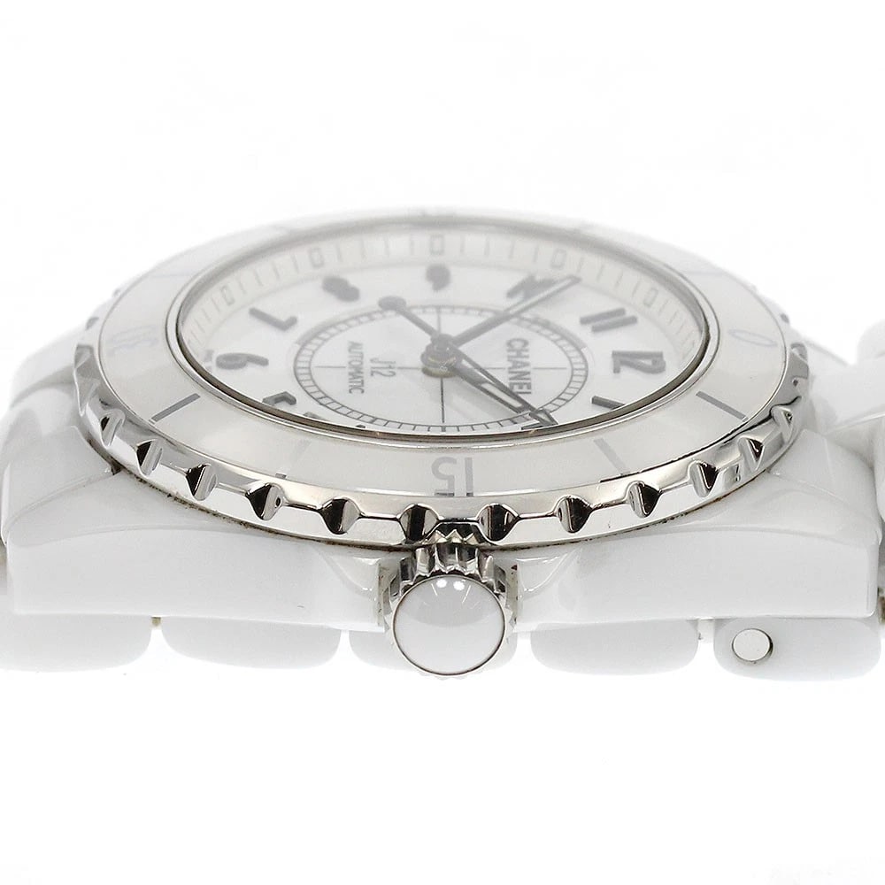 CHANEL J12 WHITE CERAMIC AUTOMATIC WATCH - 4