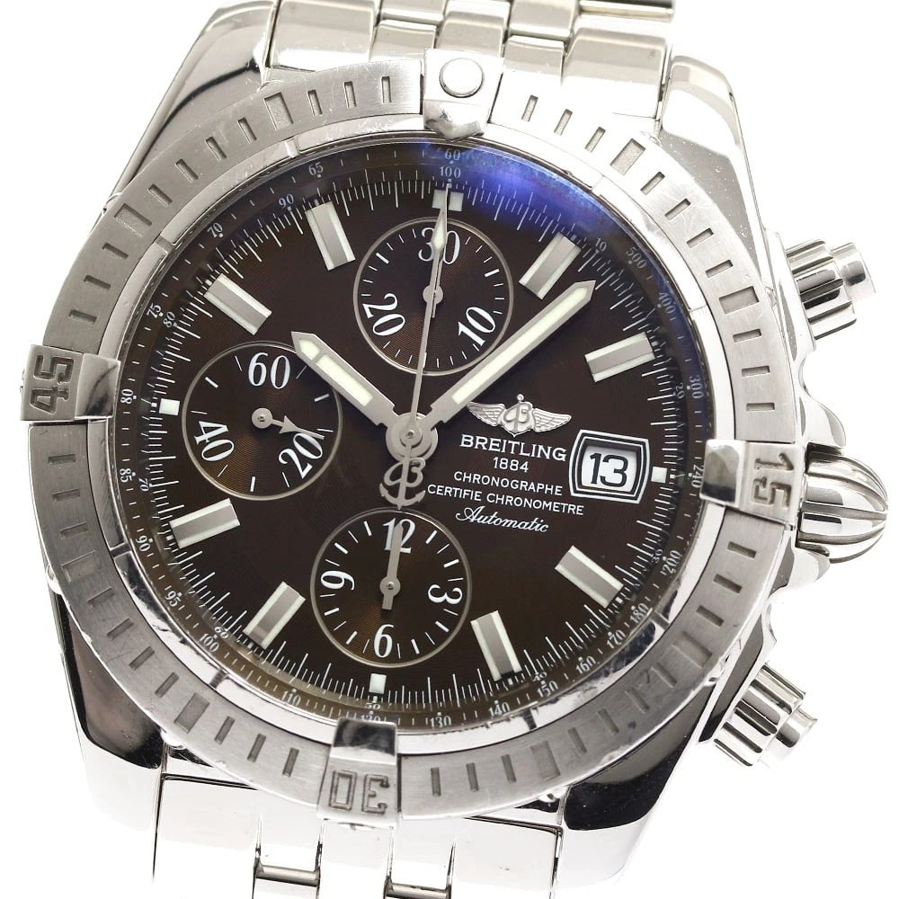 BREITLING CHRONOMAT BROWN DIAL AUTOMATIC WATCH: BREITLING Chronomat Brown Dial Automatic Watch Brand: BREITLING Type/Style: Wristwatch Material: Band Material Stainless Steel, Case Material Stainless Steel / Stainless Steel Color: Band Color