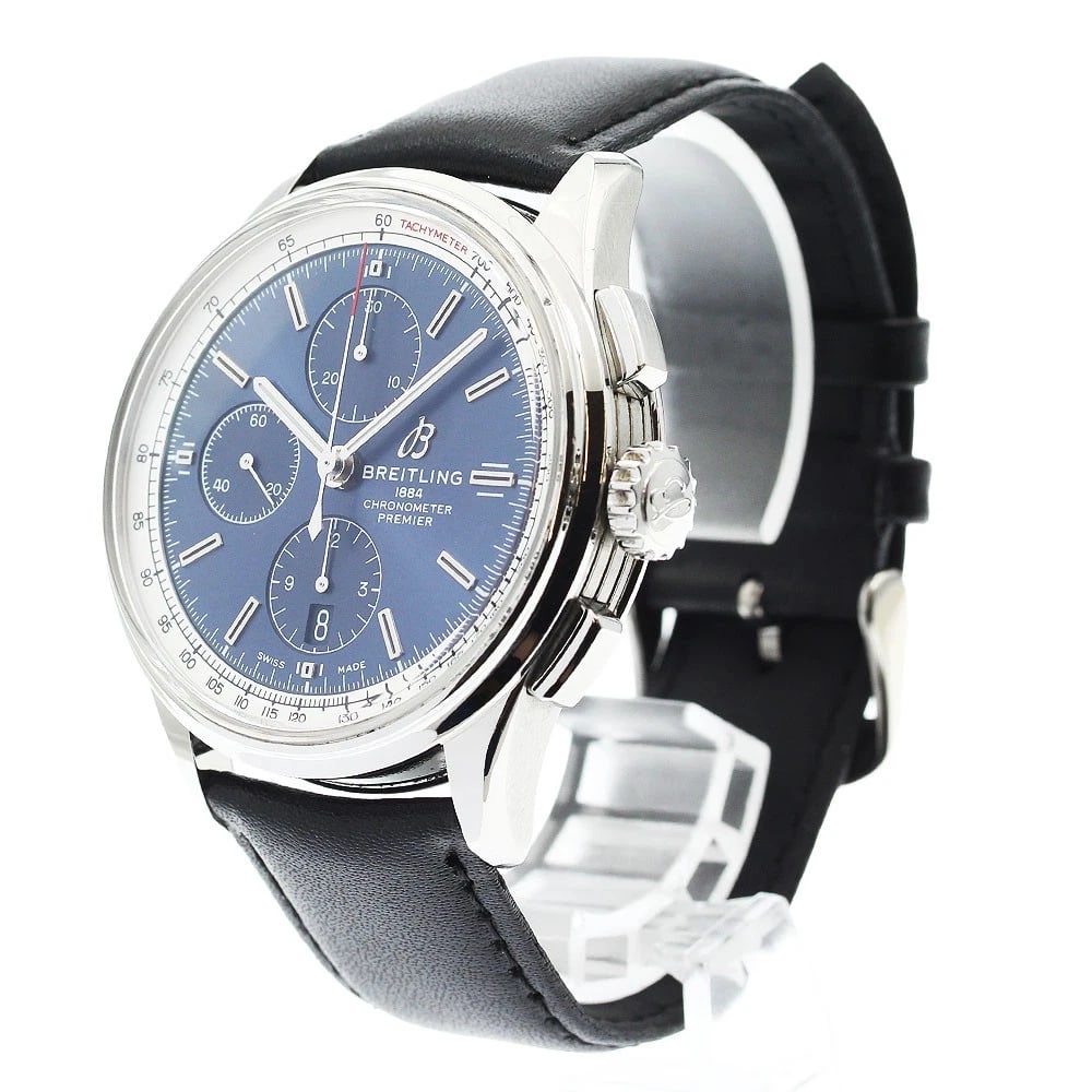 BREITLING PREMIER CHRONOGRAPH DATE BLUE AUTOMATIC WATCH - 2