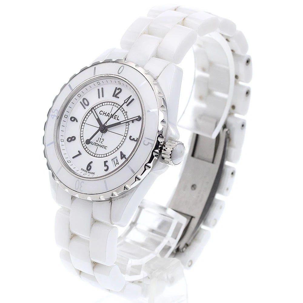 CHANEL J12 WHITE CERAMIC AUTOMATIC WATCH - 2